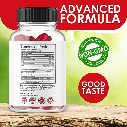 Nutrocell Simpli Health ACV Ketos Gummies Keto Apple Cider Vinegar 1050mg