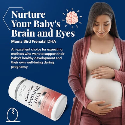 Best Nest Wellness Mama Bird Prenatal DHA Vitamin, 500 mg, Triglyceride Fish Oil