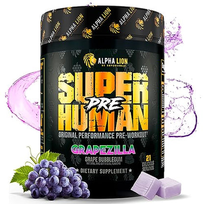 ALPHA LION Superhuman Pre Workout Powder, Beta Alanine, L-Taurine & Tri-Source 