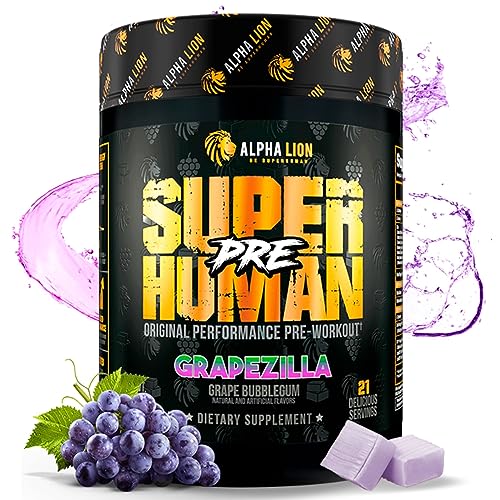 ALPHA LION Superhuman Pre Workout Powder, Beta Alanine, L-Taurine & Tri-Source 