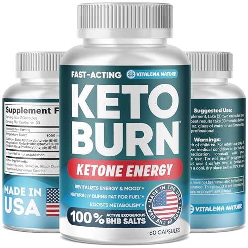 Keto Pills with Pure BHB Exogenous Ketones - Effective Keto Pills Made in USA - Advanced