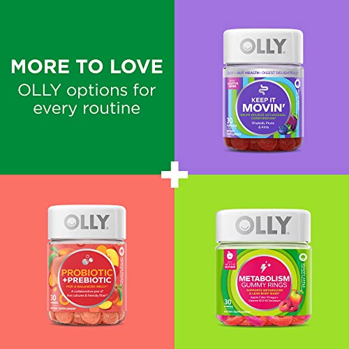 OLLY Fiber Gummy Rings, 5g Prebiotic Fiber, FOS (Fructo-oligosaccharides), Digestive Support