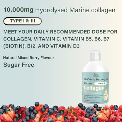 NUTRI Beauties Hydrolysed Marine Collagen Liquid Drink Supplement 10,000Mg