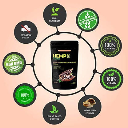 Canah Hemp Up Organic Protein Shake Powder – Muscle gain & Boost up Immune System,