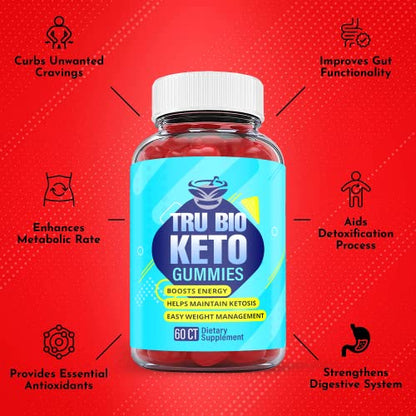 Ark Labs Tru Bio Keto Gummies, Tru Bio Keto ACV Gummies (2 Pack)