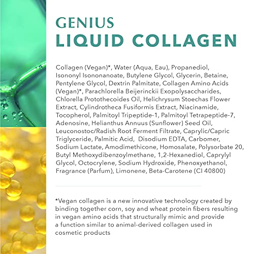 Algenist GENIUS Liquid Collagen - Vegan, Plant-Based Collagen Dropper with Vitamin E & Omega 3