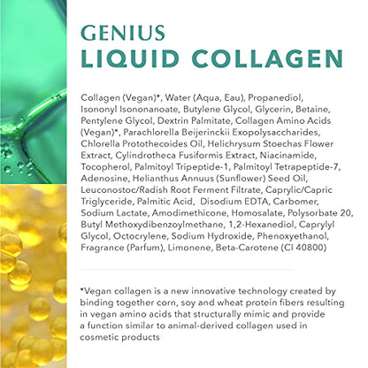 Algenist GENIUS Liquid Collagen - Vegan, Plant-Based Collagen Dropper with Vitamin E & Omega 3