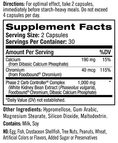 Natrol Carb Intercept with Phase 2 Carb Controller Capsules, White Kidney (Pack of 12)