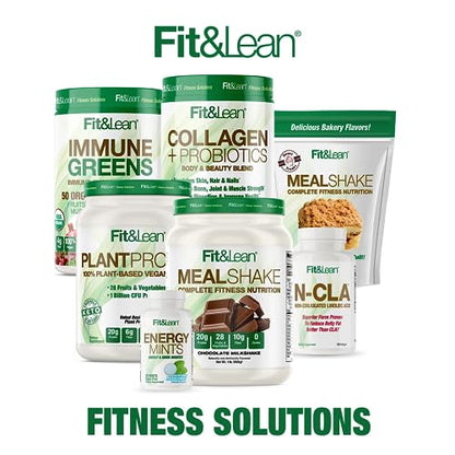 Fit & Lean Meal Shake, Fat Burning Meal Replacement, Protein, Fiber, Probiotics, Vanilla