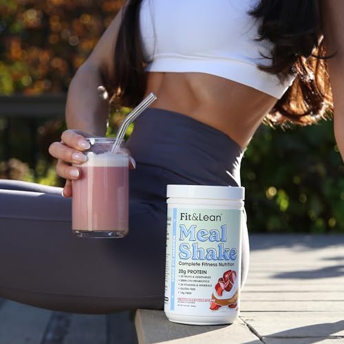 Fit & Lean Meal Shake, Fat Burning Meal Replacement, Protein, Fiber, Probiotics, Strawberry