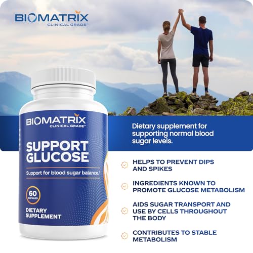 BioMatrix Blood Sugar Support Supplement w/Cinnamon, Gymnema, Lipoic Acid, Vanadyl