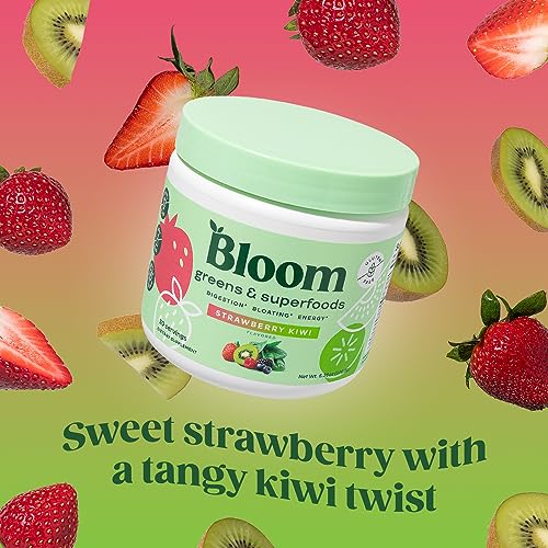 Bloom Nutrition Super Greens Powder Smoothie & Juice Mix (Strawberry Kiwi)