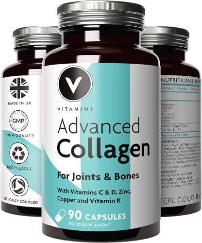 Premium Advanced Collagen Complex for Joint and Bone Health – High Strength Marine Collagen with Vitamin D3