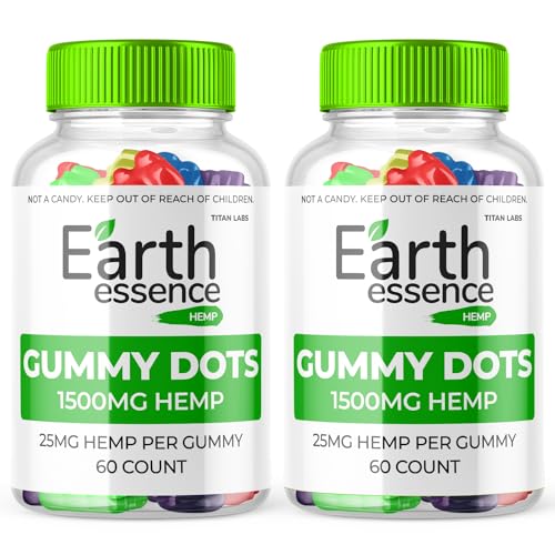(2 Pack) Earth Essence Gummies, Earth Essence Gummy Dots, Earth Essence Hemp Gummies Supplement
