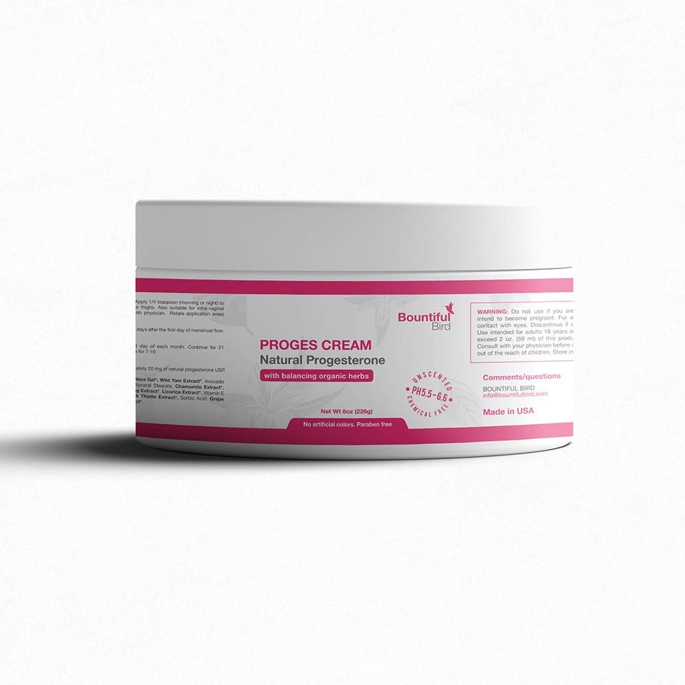 Bountiful Bird Natural Progesterone Cream, with Organic Hormone Balancing Herbs