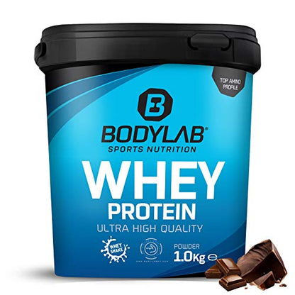 Bodylab24 Whey Protein Powder Milk Chocolate 1kg, Protein-Shake for Your Workout