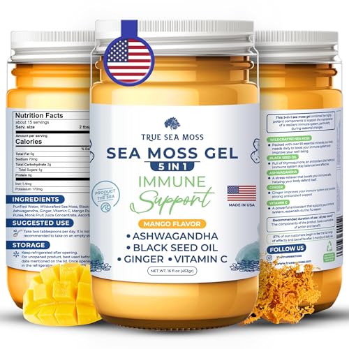 TrueSeaMoss Wildcrafted Irish Sea Moss Gel – Nutritious Raw Seamoss Rich in Minerals