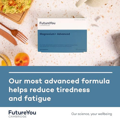 FutureYou Magnesium+ Advanced (28 Capsules). High Strength Magnesium Supplements for Women & Men