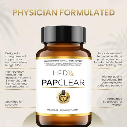 HPD Rx PAPCLEAR Physician Formulated | All Natural HPV Immune Support Supplement