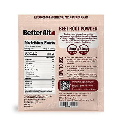 Better Alt Beet Root Powder - 16oz, 100% Natural Nitric Oxide Booster, Beet Juice Powder