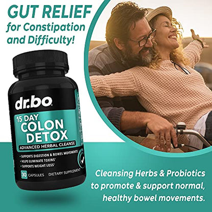 Colon Cleanser Detox for Weight Flush - 15 Day Intestinal Cleanse Pills