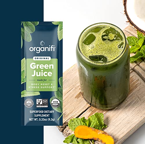 Organifi: GO Packs - Green Juice - Organic Superfood Supplement Powder - 30 Count