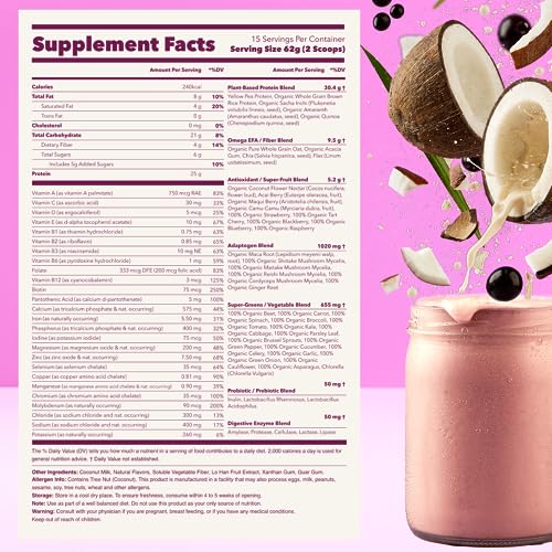 Ka’Chava All-In-One Nutrition Shake Blend, Coconut Acai, 85+ Superfoods, Nutrients