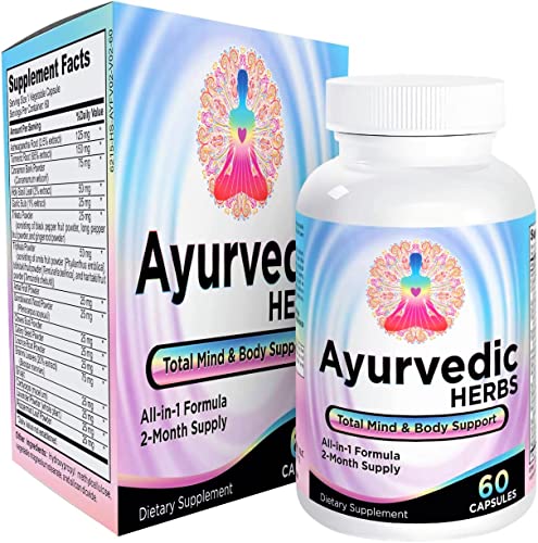 Ayurvedic Herbs (All-in-1) Supplement 2-Month Supply - Ayurveda Mind, Body & Spirit Herb