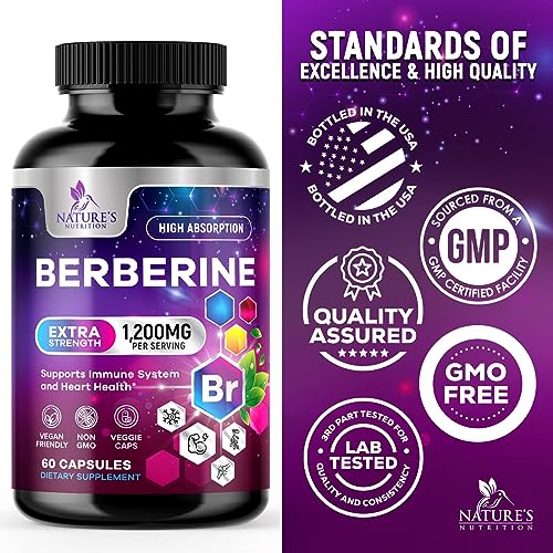 Berberine Supplement 1200mg per Serving - High Absorption Heart Health Support