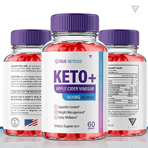 (2 Pack) True Ketosis Keto Gummies for Weight Loss, True Ketosis Keto ACV Gummies