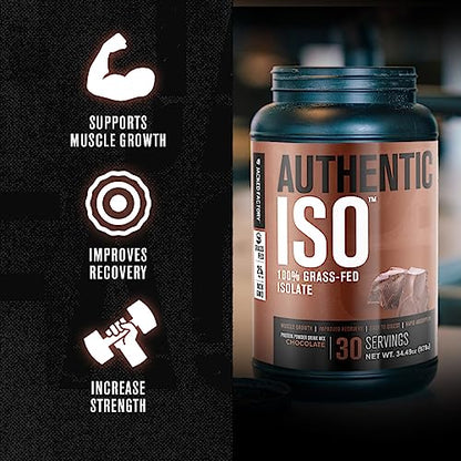 Jacked Factory Authentic ISO Grass Fed Whey Protein Isolate Powder - Low Carb