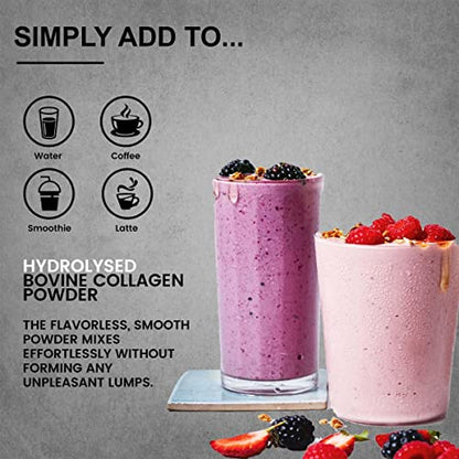 Vitazam Bovine Collagen Peptides - Hydrolyzed Type 1 & 3 Collagen Powder Protein Supplement for Healthy