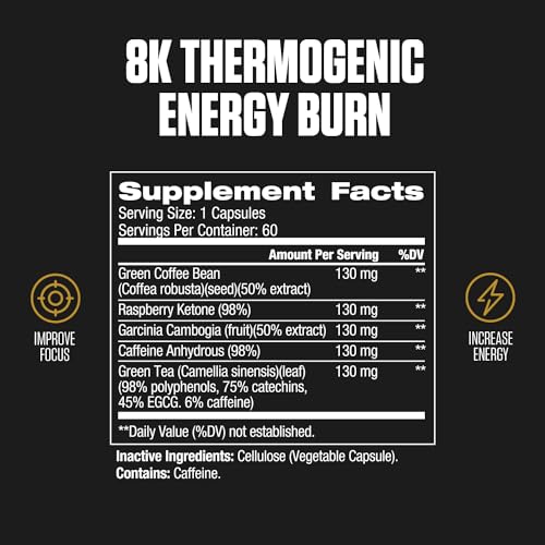 EPN Supplements 8K Thermogenic Energy Burn 5X | #1 New Energy & Pre Workout