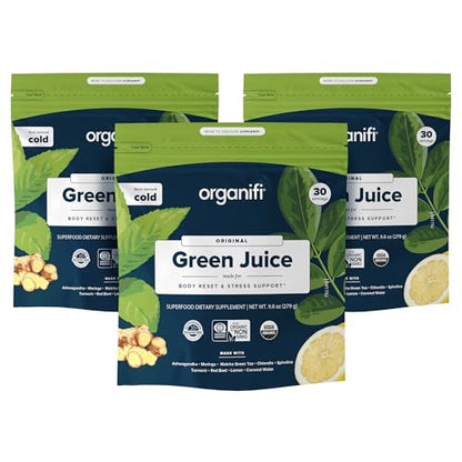 Organifi Green Juice - Organic Superfood Powder - 90-Day Supply - Organic Vegan Greens