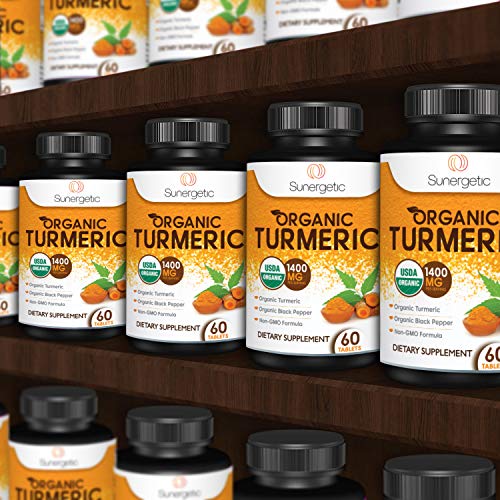 USDA Certified Organic Turmeric Supplement – Includes Organic Turmeric & Organic Black