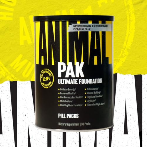 Animal Pak - Convenient All-in-One Vitamin & Supplement Pack - Zinc, Vitamins C, B, D