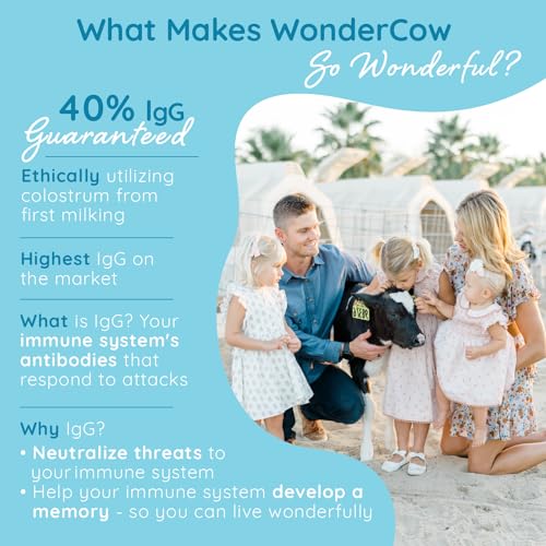 WonderCow Colostrum Powder Supplement for Gut Health, Immune Support