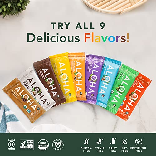 ALOHA Organic Plant-Based Protein Bars | Chocolate Fudge Brownie | Vegan, Gluten-Free