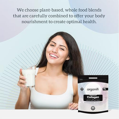 Organifi Collagen Powder - Fuller Hair, Stronger Nails, and Radiant Skin - Replenish