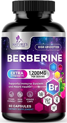 Berberine Supplement 1200mg per Serving - High Absorption Heart Health Support 