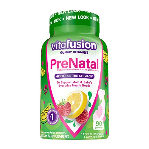 vitafusion PreNatal Gummy Vitamins, Raspberry Lemonade Flavored, Pregnancy Vitamins for Women