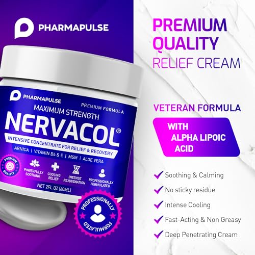 Pharmapulse Neuropathy Nerve Relief Cream – Maximum Strength for Feet, Hands, Legs