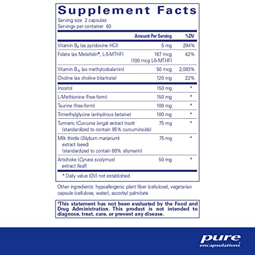 Pure Encapsulations Lipotropic Detox | Hypoallergenic Supplement Supports Liver Function