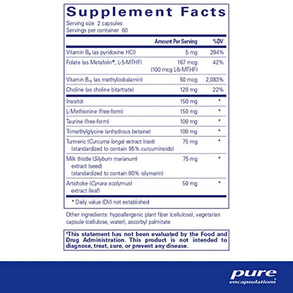 Pure Encapsulations Lipotropic Detox | Hypoallergenic Supplement Supports Liver Function