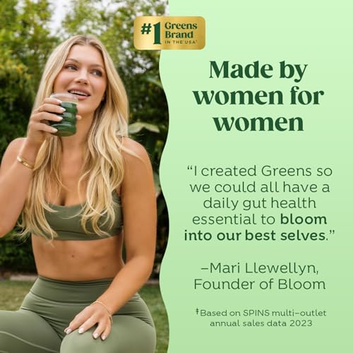 Bloom Nutrition Greens and Superfoods Powder for Digestive Health, Greens Powder