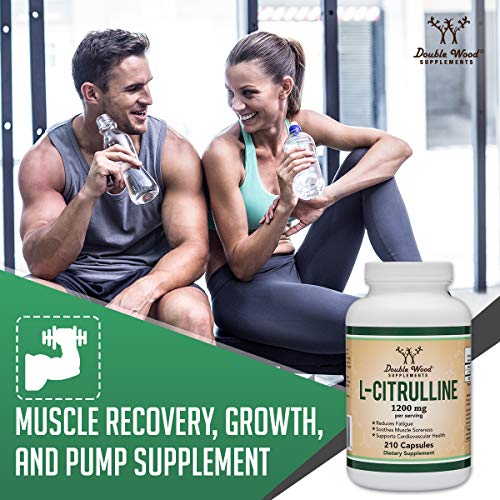 L Citrulline Capsules 1,200mg Per Serving, 210 Count (L-Citrulline Increases Levels