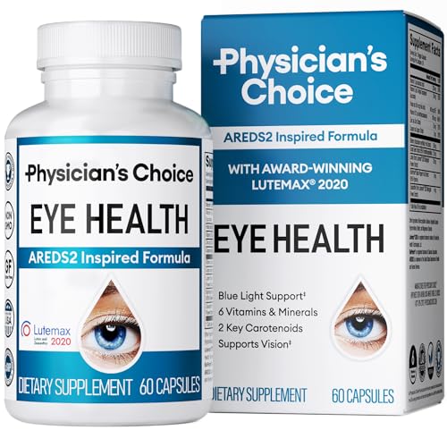 Areds 2 Eye Vitamins - Lutein, Zeaxanthin & Bilberry Extract - Supports Eye Strain