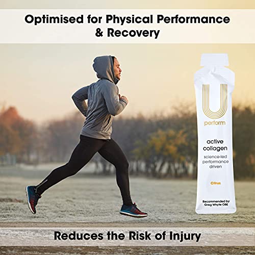 U Perform - Sports Muscle Recovery Supplement - High Protein Liquid Collagen Drink - Great for Joints Repair - Citrus Tasting and Natural Ingredients Based (8000mg) (14 sachets)