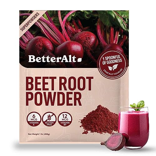 Better Alt Beet Root Powder - 16oz, 100% Natural Nitric Oxide Booster, Beet Juice Powder